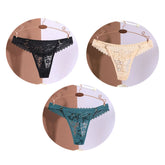 3PCS Temptation Hot French Women's Jacquard Lace Thong