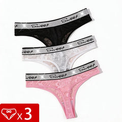 3Pcs Women's Sexy Lace Panties