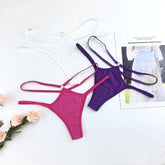 3pcs Cross Strap Women Cotton Thong
