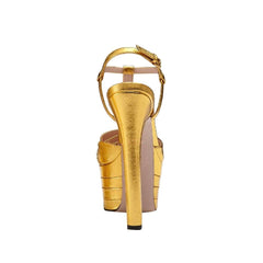 T-Strap High Heel Platform Sandals