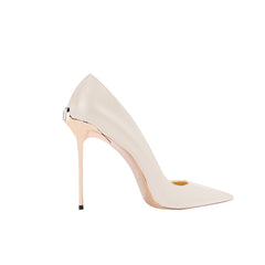 Leather Mid Heel Pumps