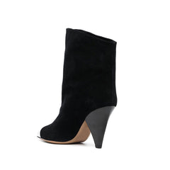 Metal Plated Suede Ankle Boots