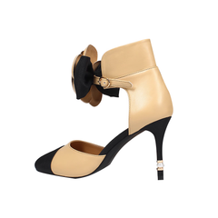 Flower Embellished High Heel Sandals