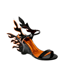 Ankle Strap Wedged Heel Sandals - 7cm