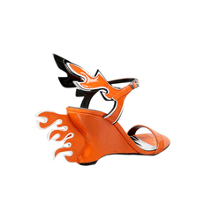 Ankle Strap Wedged Heel Sandals - 7cm