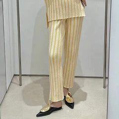 Metal Embellished Flat Slippers Slides