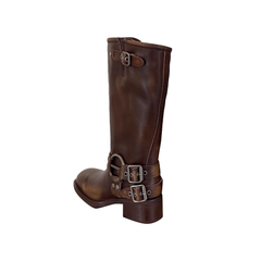 Buckled Leather Knee High Boots