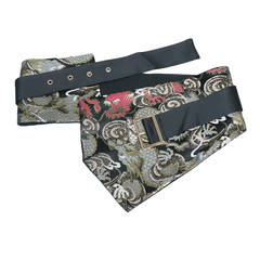 Embroidery Buckled Girdle Belt