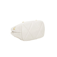 Studded Quilted Leather Tote Bag