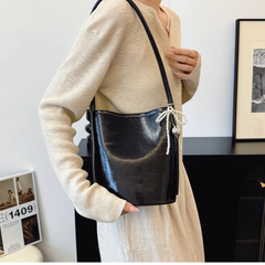 Pearl Bow Bucket Bag