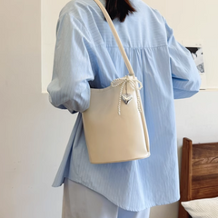 Pearl Bow Bucket Bag