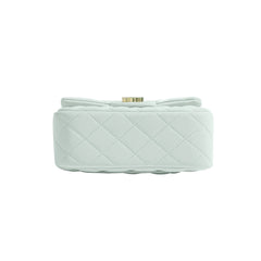 Metal Lock Quilted Cross Body Bag