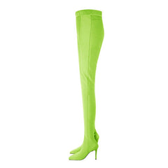 Pointed Toe High Heel Boots
