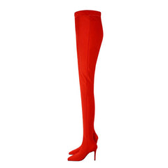 Pointed Toe High Heel Boots