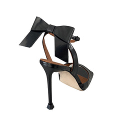 Bow Embellished Stiletto High Heel Sandals