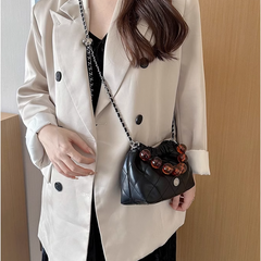 Beaded Embellished Quilted Cross Body Bag