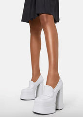 Block Heel Platform Pumps