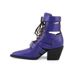 Cut Out Biker Ankle Western Cowboy Boots