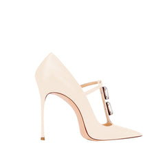 Diamante T-Strap Mid Heel Sandals - 8cm