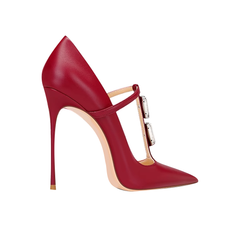 Diamante T-Strap High Heel Sandals - 10cm