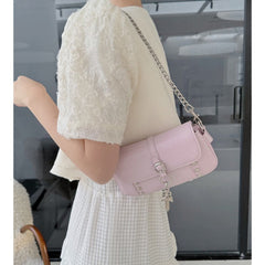 Buckled Studded Cross Body Bag