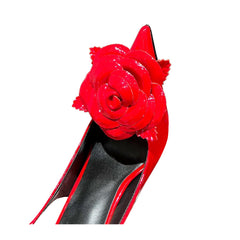 Flower Embellished High Heel Sandals