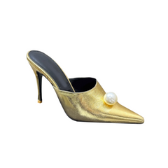 Pearl Embellished Mules Sandals