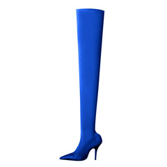 Super Pointed Toe Basic Over The Knee Sock Boots