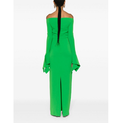 Off-Shoulder Bell Sleeves Evening Dress Gown