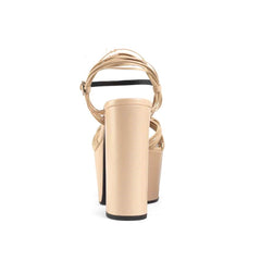 Knotted Ankle Strap Platform Sandals