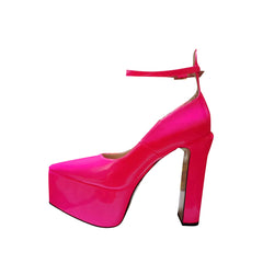 Block Heel Platform Pumps