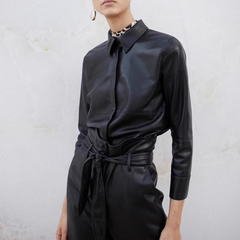 Leather Long Sleeves Shirt