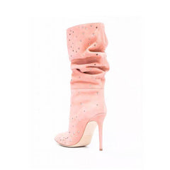 Diamante High Heel Ankle Boots