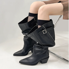 Buckled Slouch Boots