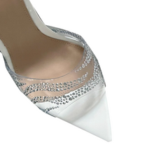 Diamante PVC Mules Sandals