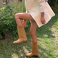 Suede Knee High Boots