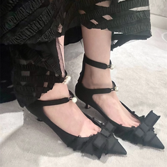 Bow Kitten Heel Sandals