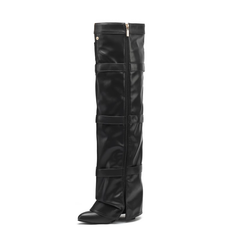 Buckled Knee High Boots