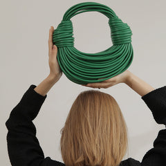 Knotted Leather Tote Bag