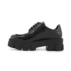 Lace Up Patent Leather Platform Oxfords