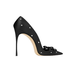 Diamante Mid Heel Pumps - 8cm