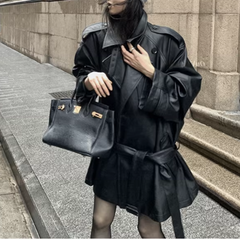 Leather Oversized Jacket