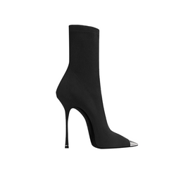 Metal-Plated Ankle Boots - 10cm