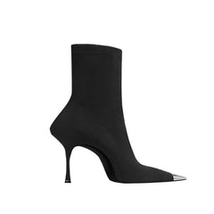 Metal-Plated Ankle Boots - 6cm