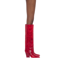 Buckled Block Heel Knee High Boots