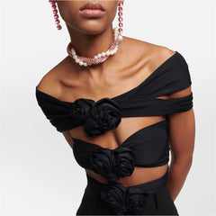 Flower Cami Top And Flared Pants