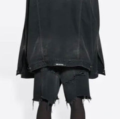 Striped Denim Shorts