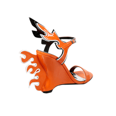 Ankle Strap Wedged Heel Sandals - 10cm