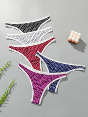 5Pcs Women's Seamless T-back G-String Panties
