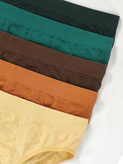 5pcs/pack Mid Waist Seamless Women Panties